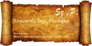 Szeverényi Piroska névjegykártya